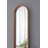 9.5X2x47.2" Decorative Rubber Frame Mirror With Elongated Oval Frame