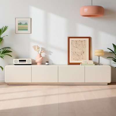 Simple Cream Style Off-white TV Cabinet