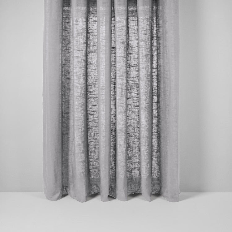 Bellavista Semi Sheer Curtain Single Panel, Pale Grey, Width 200 x Drop 280cm