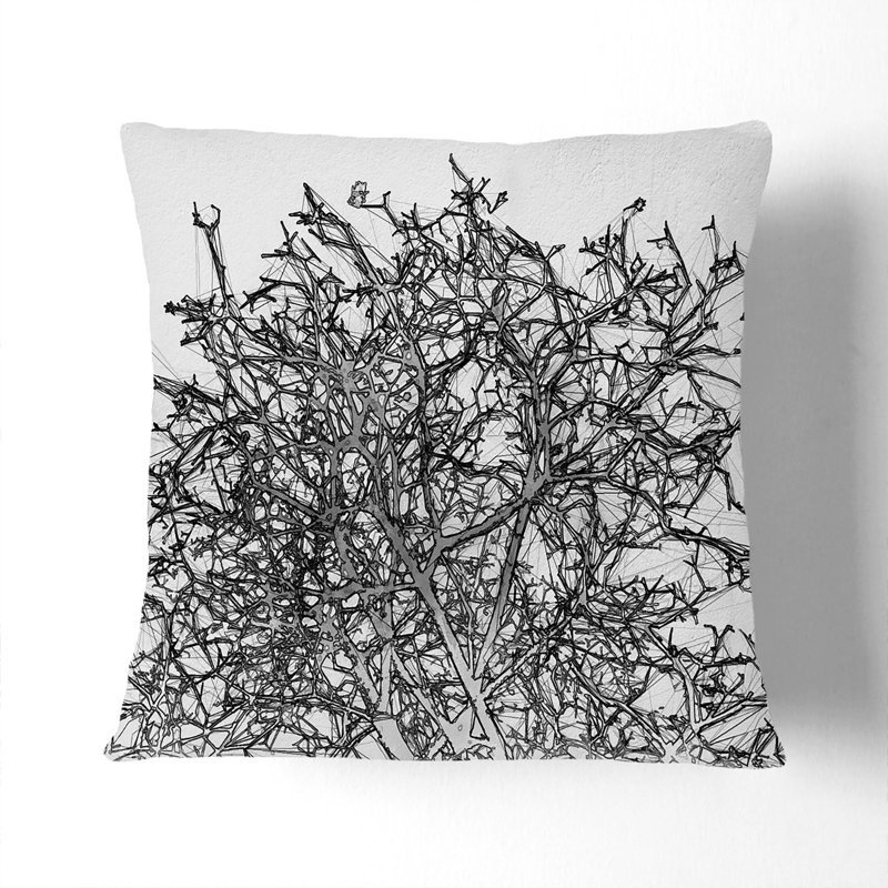 Abstract Square Cushion, 40 x 40 cm, White