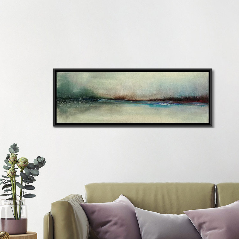 « réveil », impression sur toile, H 16 po x l 48 po x P 1,5 po, Toile encadrée noire