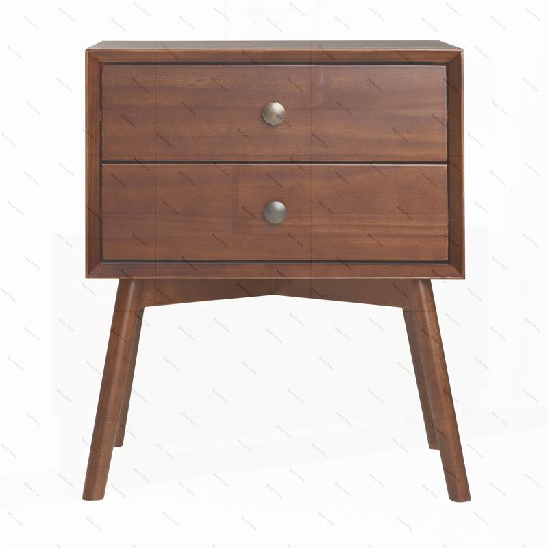 Table de chevet en bois massif Mid-Century