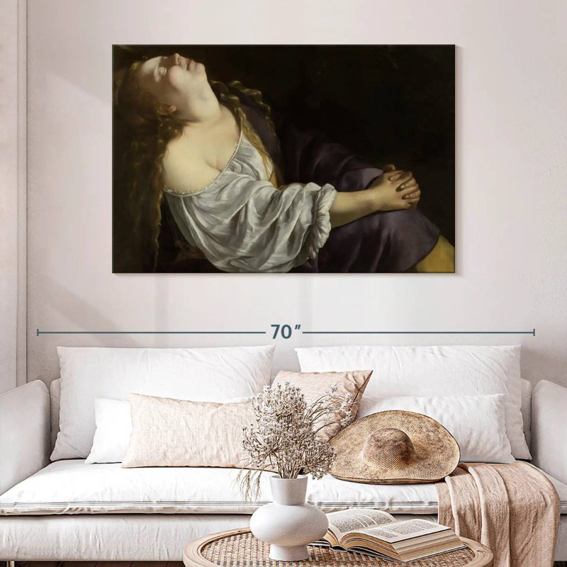 Adella Mary Magdalene en extase 1611, H 32 po x l 48 po