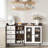 55" Modern Kitchen Buffet Sideboard with Adjustable Shelves-1619689378