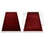 Luca 5125 – Elegant rug with fringes in burgundy & black – Classic Lucaal rug with ornamental & frame pattern-133181417