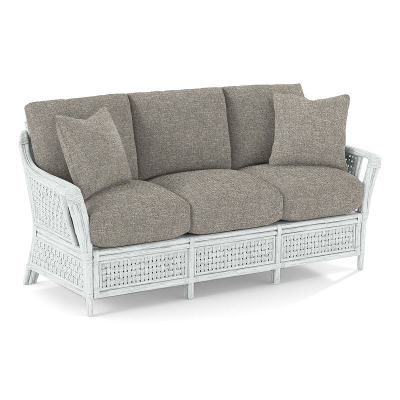 Boca Upholstered 78'' Sofa, Frost White, Basic Grey