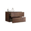 Meuble-lavabo flottant mural en noyer avec lavabo en céramique (trois trous de robinet) - Lavabo une pièce, grand rangement, pré-assemblé pour une salle de bain moderne-2099236816