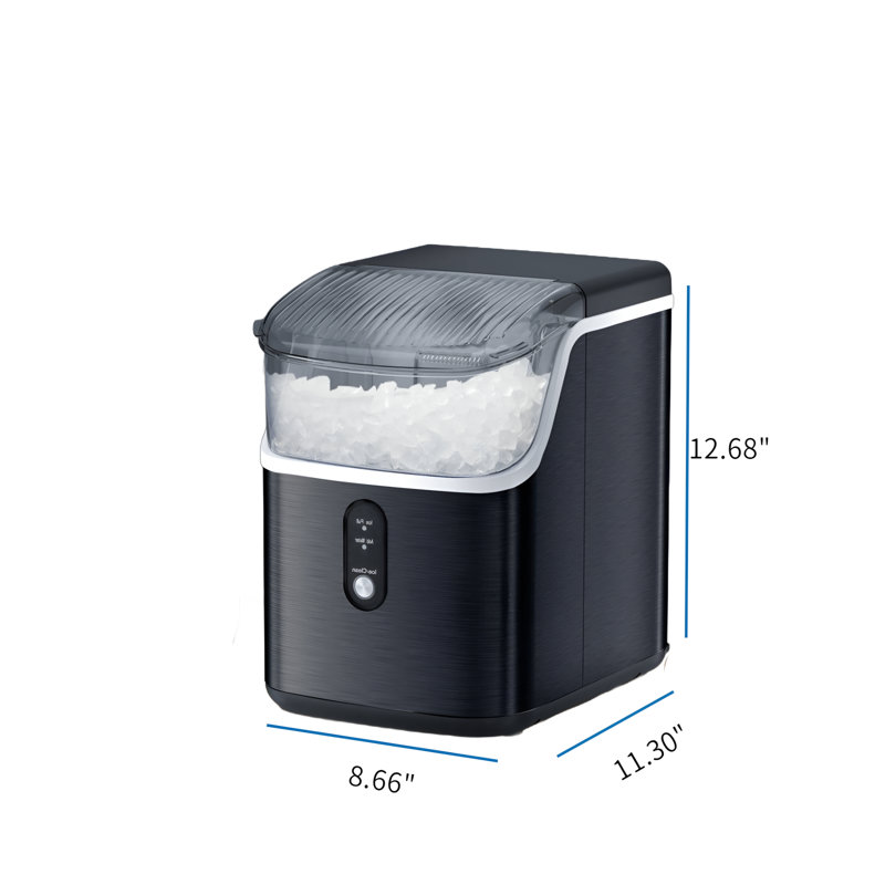 COWSAR 33 Lb. Daily Production Nugget Clear Ice Countertop Ice Maker, Sonic Ice, Self-Cleaning, Shell Type Lid, Continuous ice making