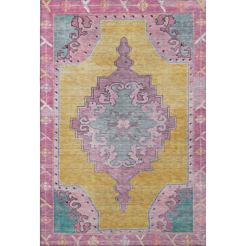 Premium Machine Washable Lubbers AMF1731 Global Rug, Rectangle 2'6" x 3'10"