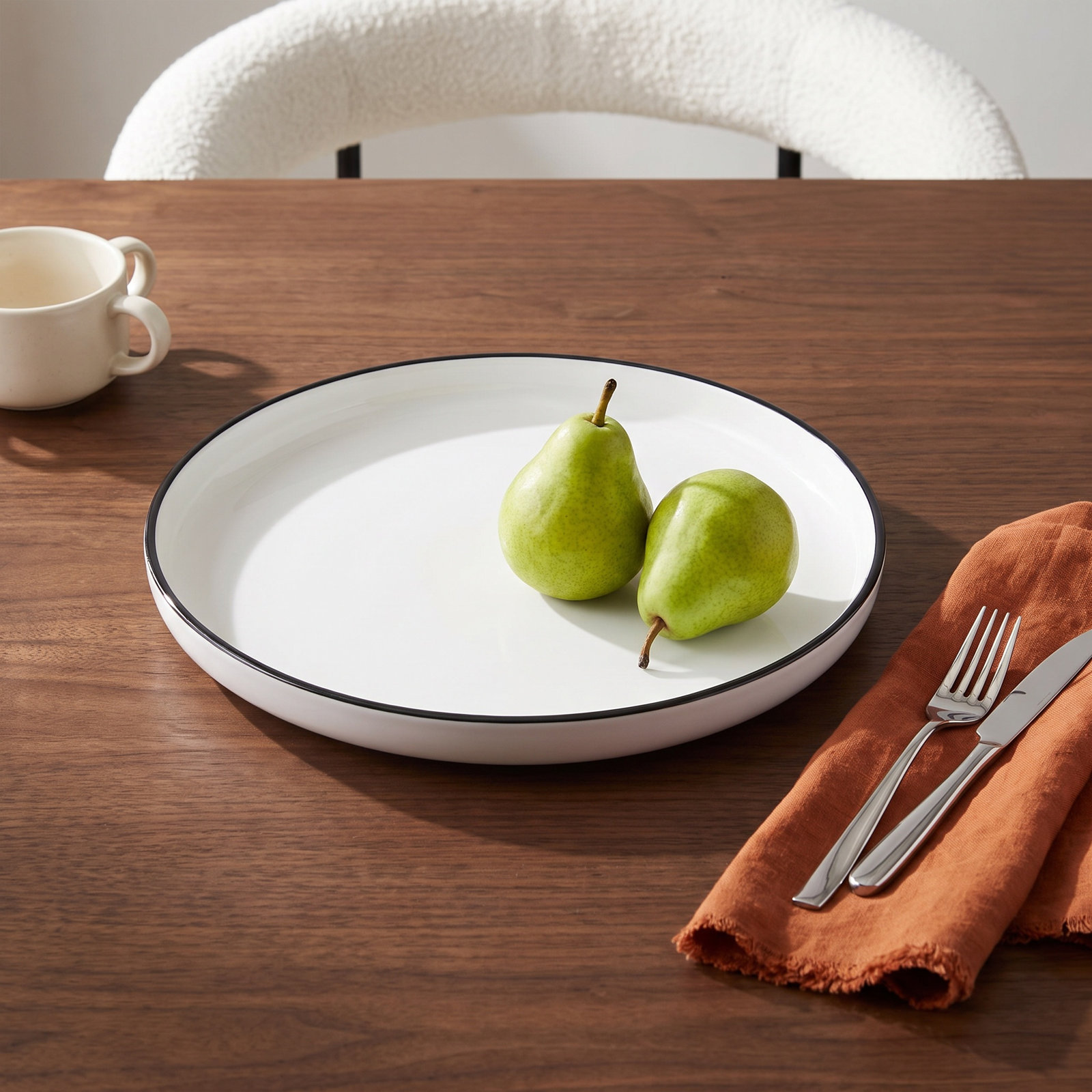 Colortex Stone Porcelain Platter, Black