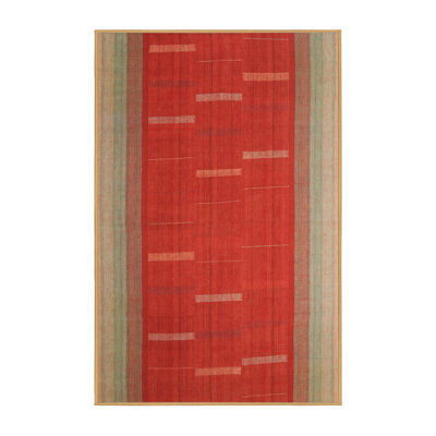 Tapis de zone rouge/vert contemporaine