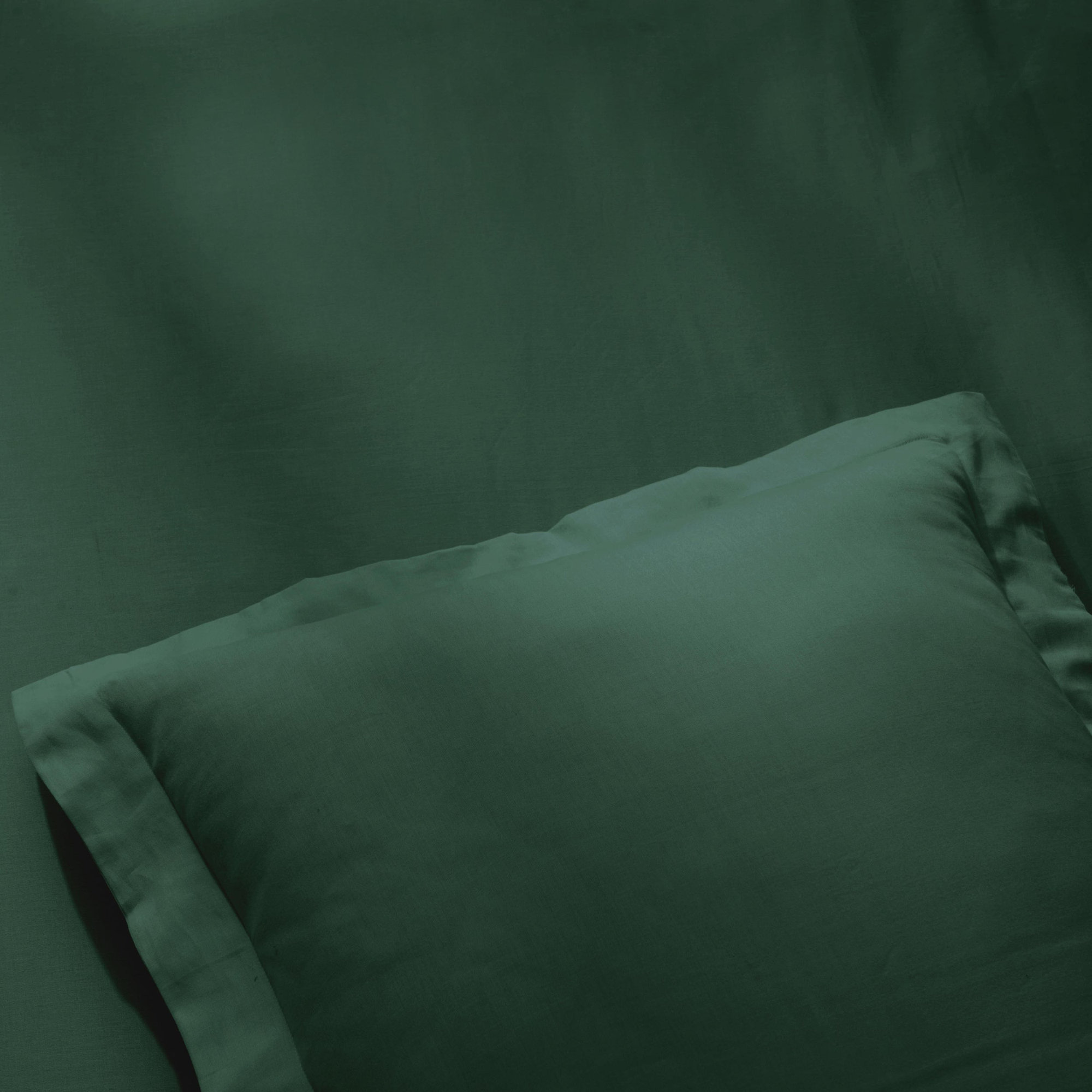 Lunete Egyptian Certified Cotton Modern & Contemporary Duvet Cover Set, Hunter Green