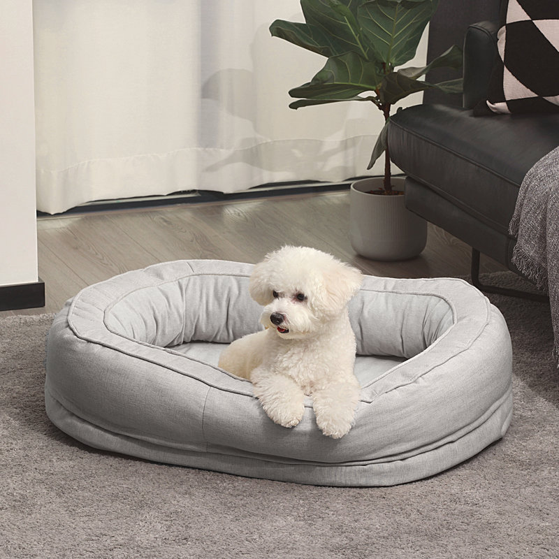  Lit lavable pour chien Donut, gris, taille M