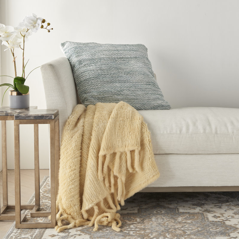  Housse de coussin carré et insert, Écume de mer, 26 po x 26 po