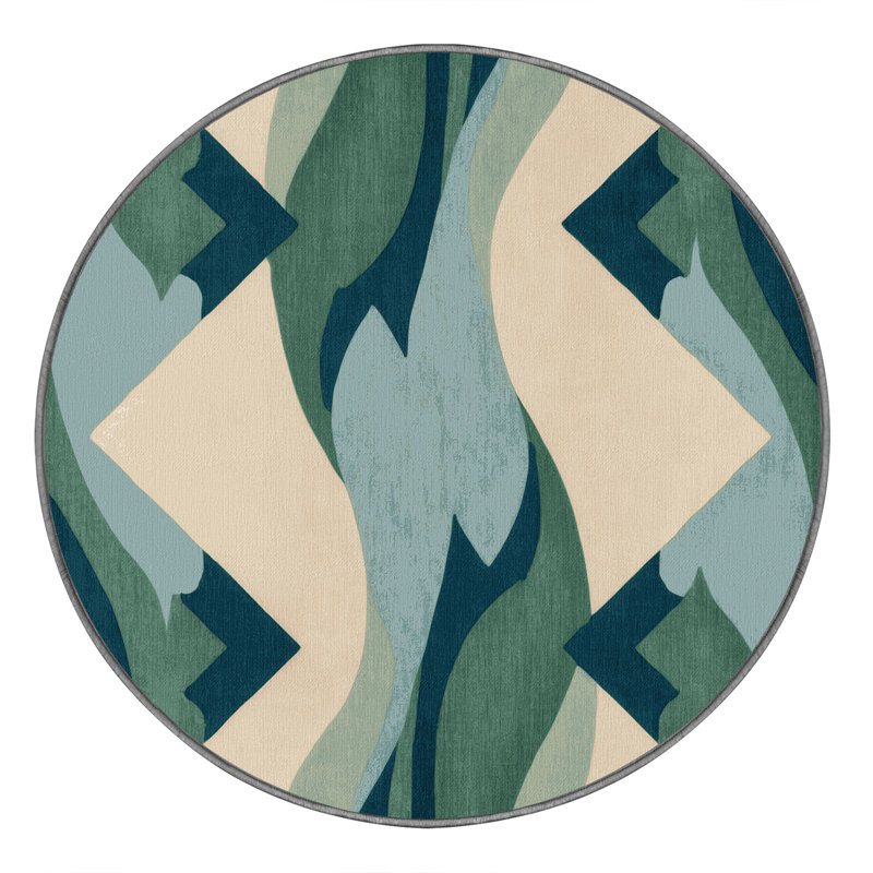 Crescent Horizons Rug, Round 3'