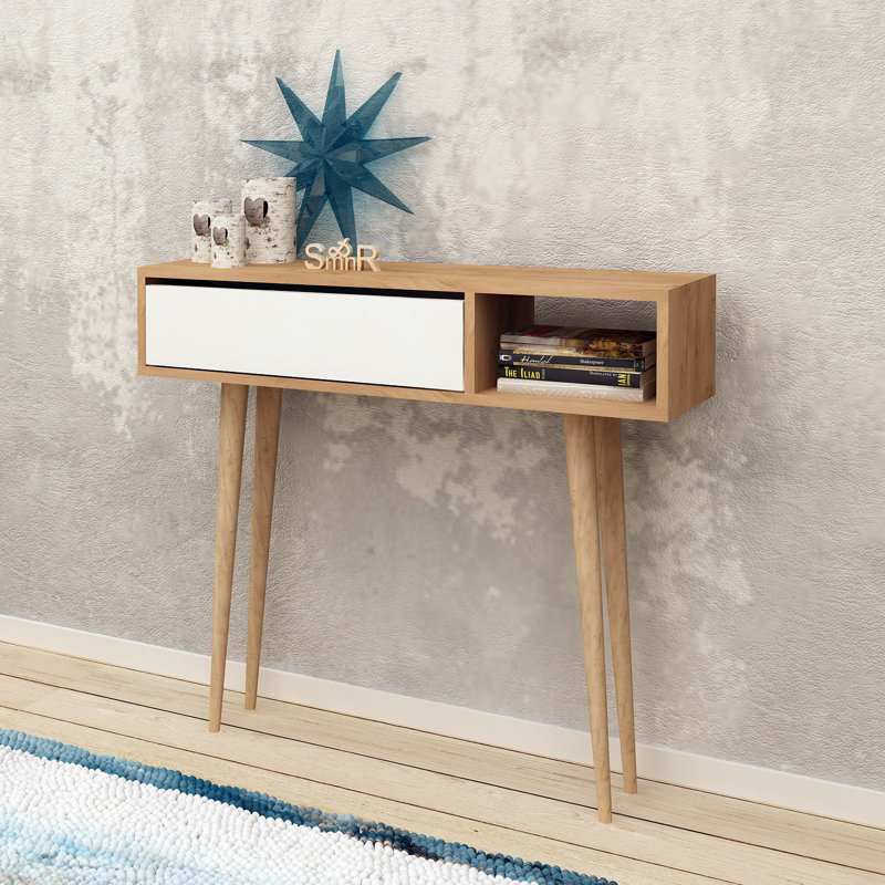 Eccleshall Dressing Table, Brown/White