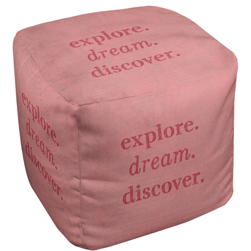 Upholstered Ottoman, Red