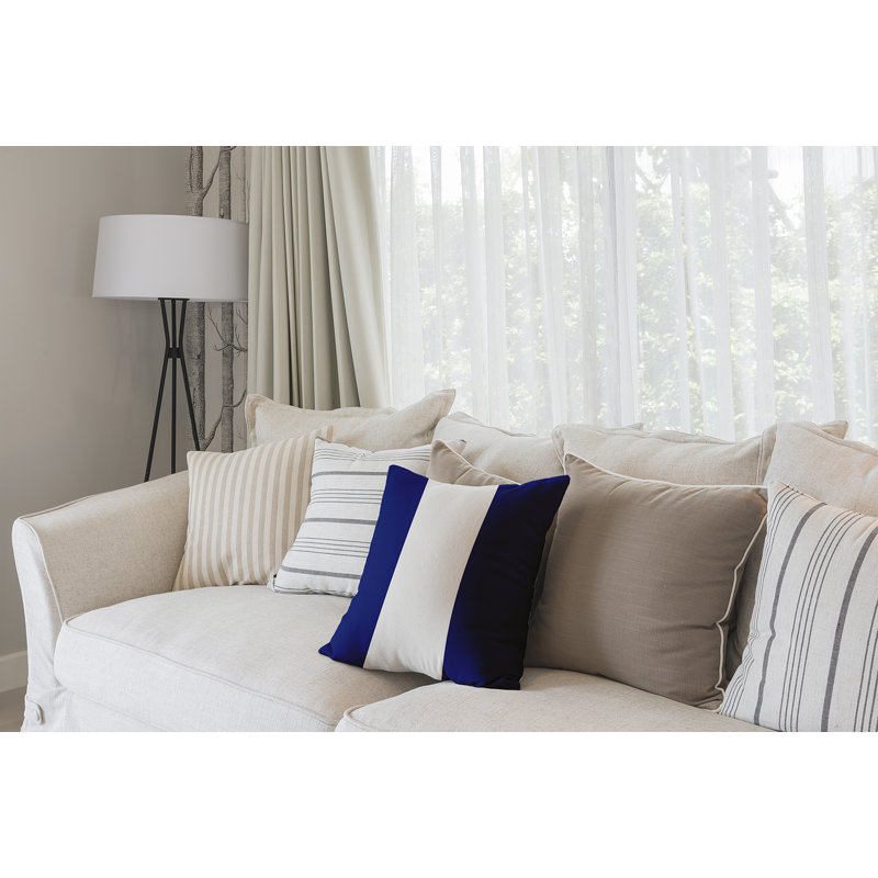 Housse de coussin carré et insert, Bleu, 16 po x 16 po