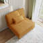 Fauteuil rembourré en velours côtelé orange avec dossier coussiné Seemab-94322393