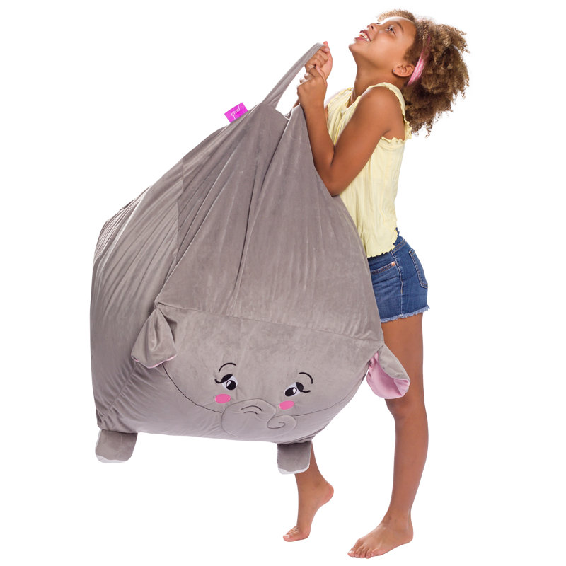 Petit fauteuil à billes Cozy Animal, H 19 po x l 24 po x P 24 po, Mélange de polyester éléphant gris