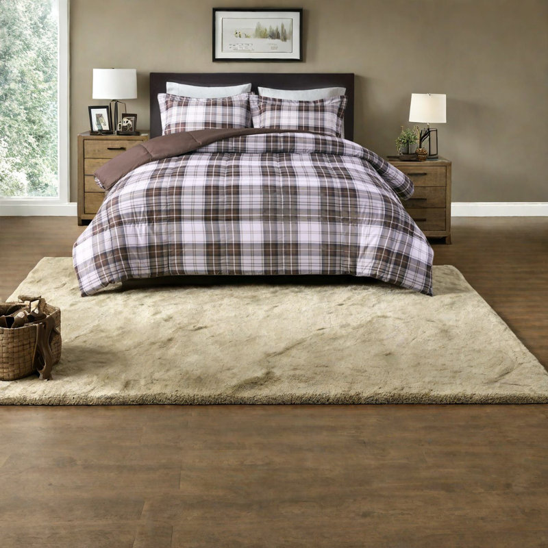Ensemble de literie toutes saisons en microfibre, style classique