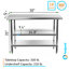 Table de travail en acier inoxydable avec deux tablettes-60901492