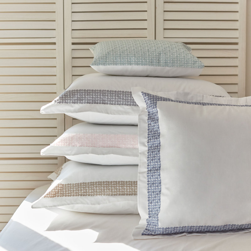Lagos_Duvet Cover, White/Blue, King Duvet Cover
