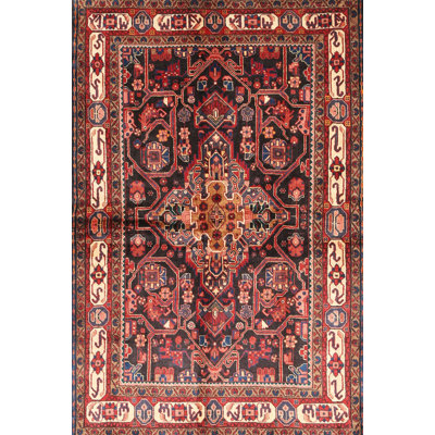Tapis oriental brun / bourgogne