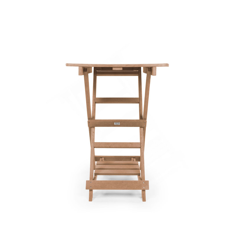 Table de bar pliante en teck recyclé toutes saisons Summit Ridge, Teck