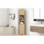 Meuble de coin haut pour salle de bain, 37 x 24 x 170 cm, MDF monobloc, naturel-110773289