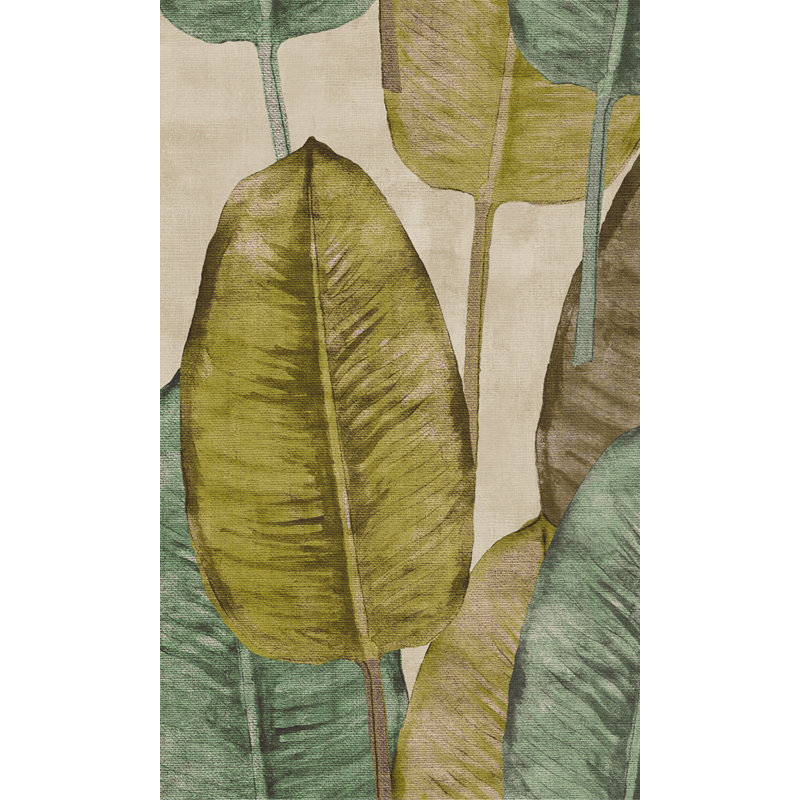 Rouleau de papier peint texturé L 33 pi x l 21 po, Vert