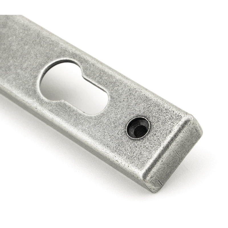 Brompton Lock Door Handle, Pewter Patina
