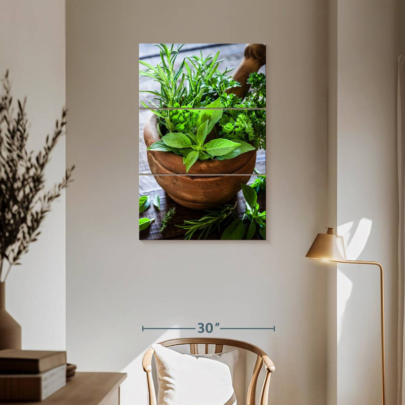 Yarlin Crushing Herbs, 57" H x 36" W
