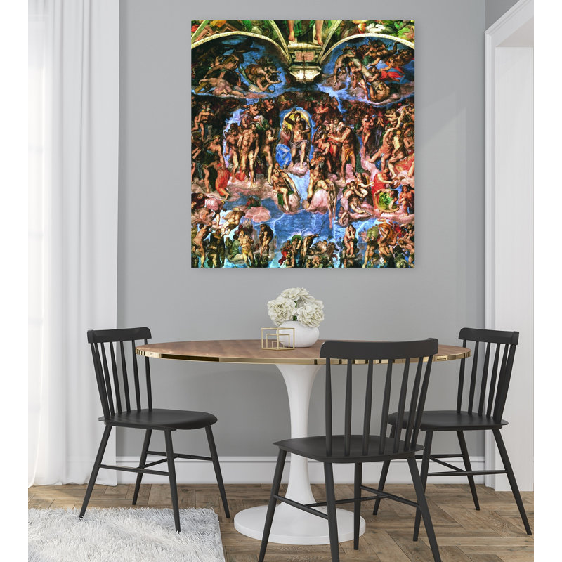 «Sistine Chapel: The Last Judgement», reproduction d'art murale classique contemporaine, 48" H x 48" W
