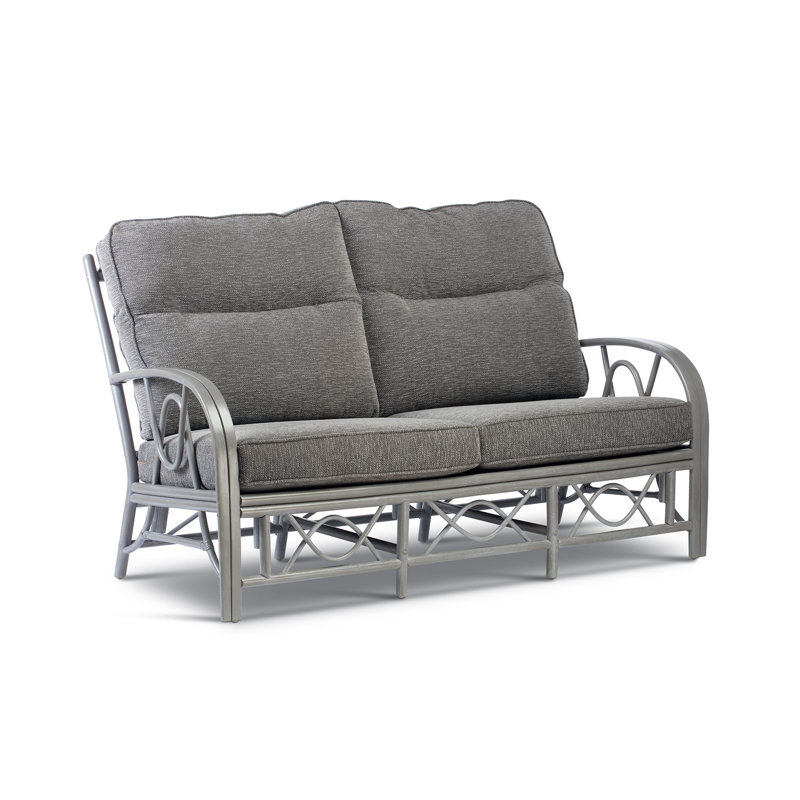 Nadette 3 Seater Sofa, Chenille, Light Oak, Cream