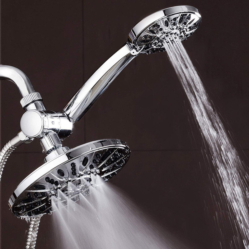 Pomme de douche double multifonction réglable