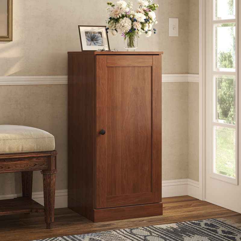 Armoire de rangement étroite à chaussures 100% en bois massif avec porte Shaker, tablettes réglables, rangement empilable peu encombrant, l 16,5 po x H 35,75 po