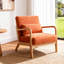 Fauteuil Mid-Century moderne avec structure en bois massif, coussin lombaire amovible et revêtement confortable pour le salon et le bureau-1308986090-1320605965