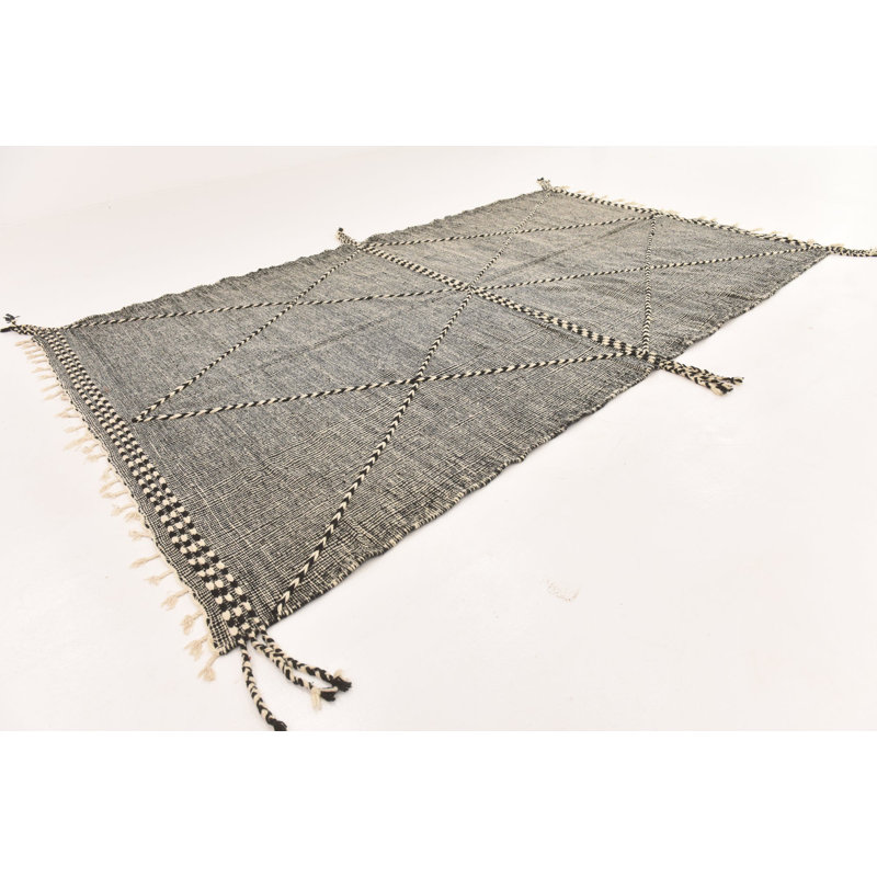 Tapis noir et blanc Nathaniel