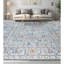 Wool Floral Area Rug in Blue/Orange-71389194