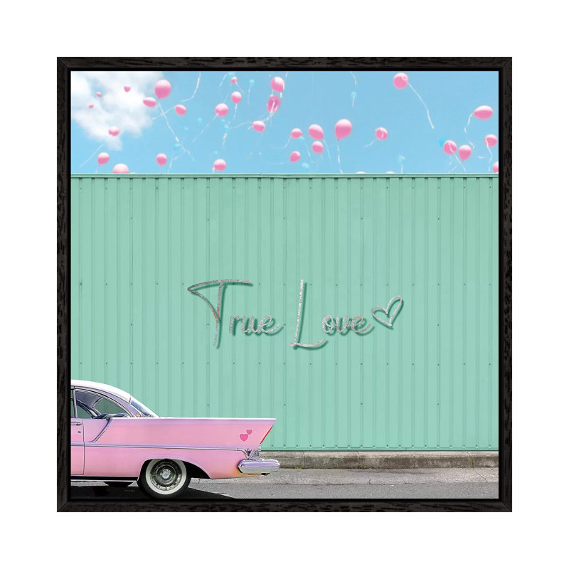 True Love by Erin Summer - Print on Canvas, 45.72cm H x 45.72cm W x 3.81cm D, Black Framed