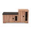 Banc de rangement à chaussures 12 portes en bois 2 portes avec 1 armoire Mareshah, H 24,5 po x l 48 po x P 16,25 po