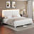 Carnbrock 47" Headboard Full Platform Bed with LED Lights, White-798931666-738430616