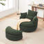 Fauteuil pivotant de 38 po en velours côtelé - et confortable pour le salon-72320606
