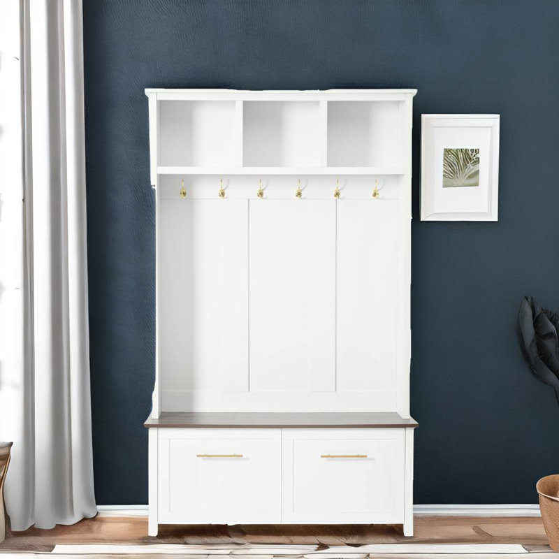 Portemanteau polyvalent 4-en-1, Blanc