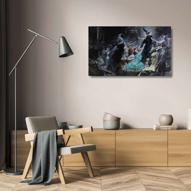 «The Souls at the Acheron» par Adolf Hirémy-Hirschl - Art mural sur toile tendue avec châssis, H 24 po x l 17 po