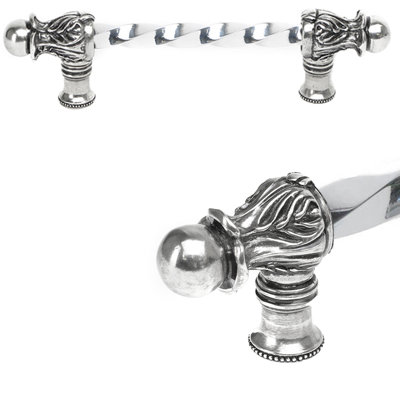 Acanthus 22 inches c.c. with 3/8 twist bar long pull Romanesque style in Chalice
