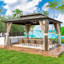 Pavillon de jardin permanent en métal P 12 pi Florence