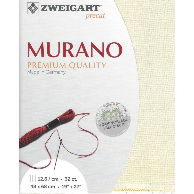 Prédécoupé Zweigart Murano 3984/99 crème douce, Crème douce