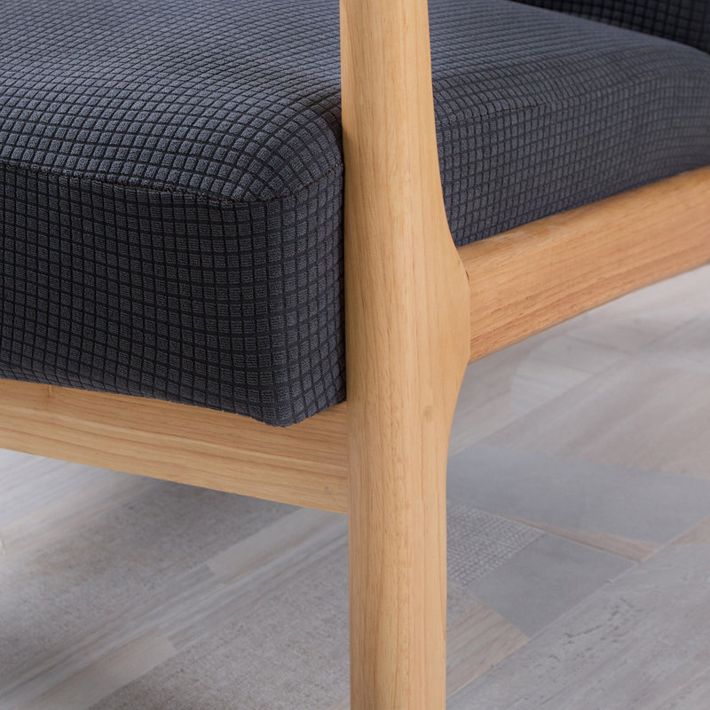 Housse pour fauteuil à coussins carrés/rectangulaires, Gris clair